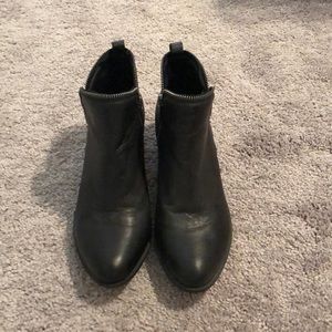 Lucky Brand Booties, black leather